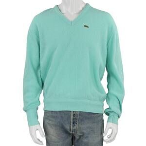 Vintage Lacoste Club Aqua Green Country Preppy Yacht Boat Grandpacore Sweater